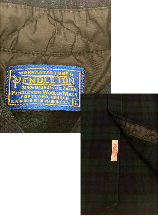 ペンドルトン PENDLETON 50's 50s 50年代 ブラックウォッチ ボードシャツ ウールシャツ WOOL チェック ヴィンテージ vintage 長袖シャツ グリーン 101MT-3670