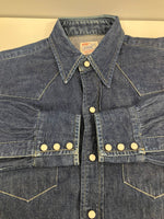 リーバイス Levi's Vintage Clothing LVC 90's 90年代 ショートホーン復刻 デニムウエスタンシャツ BIGE インディゴ made in USA アメリカ製  ヴィンテージ 長袖シャツ ブルー Mサイズ 101MT-4140