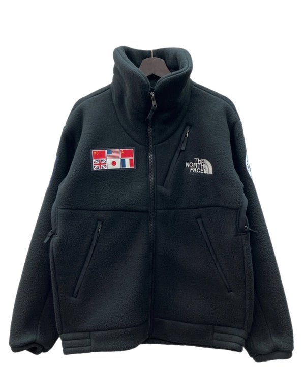 ザノースフェイス THE NORTH FACE TRANS ANTARCTICA FLEECE JACKET トランス アンターティカ フリース ジャケット ジップアップ 国旗 アウトドア 黒 NA72235 ジャケット ロゴ ブラック Mサイズ 104MT-2191