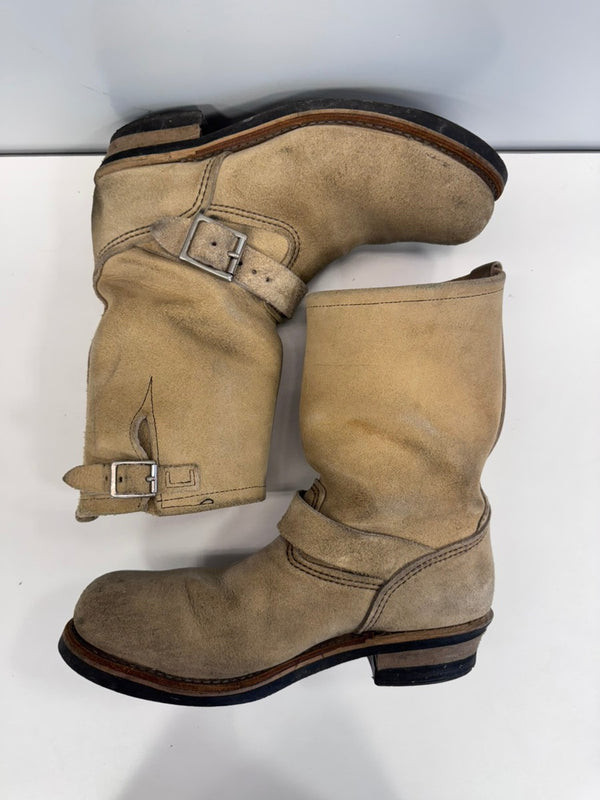 レッドウィング RED WING ENGINEER BOOT レザーブーツ スエード スチールトゥ 8268 メンズ靴 ブーツ エンジニア ベージュ 8 1/2 D 101sh-2047