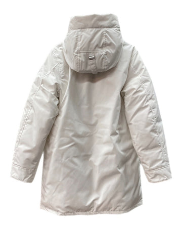 カナダグース CANADA GOOSE LANGFORD PARKA HUMANATURE ラングフォード パーカ ダウン ダブルジップ ストラップ アウター 白 2052M1 ジャケット ロゴ ホワイト Mサイズ 104MT-1420