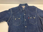リーバイス Levi's Vintage Clothing LVC 90's 90年代 ショートホーン復刻 デニムウエスタンシャツ BIGE インディゴ made in USA アメリカ製  ヴィンテージ 長袖シャツ ブルー Mサイズ 101MT-4140