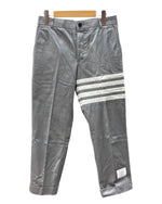 トムブラウン THOM BROWNE NEW YORK 4 Bar Classic Tailored Pants クラシック テーラード パンツ トリコロール ボタンフライ ズボン 灰 ライン MTU245A-03788035 チノパン グレー サイズ 00 104MB-137