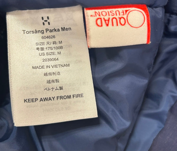 ホグロフス Haglofs TorsAng Parka トーソンパーカー 604626 コート ネイビー Mサイズ 201MT-3188