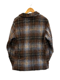 アクレント ACLENT ルーズシャギーダブルジャケット チェック ジャケット ブラウン フリーサイズ 101LT-251