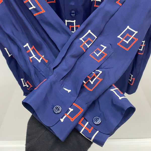 【曜日割引対象外】 グルービンハイ GROOVIN' HIGH The GROOVIN HIGH 長袖シャツ ネイビー Lサイズ 201MT-4213 VB