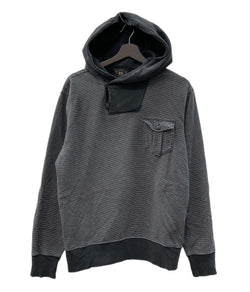 ダブルアールエル RRL Marine Hoodie Sweat マリン フーディー スウェット 黒 パーカ ボーダー ブラック Mサイズ 104MT-2055