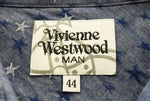 ヴィヴィアンウエストウッド Vivienne Westwood 星 総柄 インディゴ デニム 長袖 シャツ VW-WR-77012 44 長袖シャツ ブルー 103MT-811