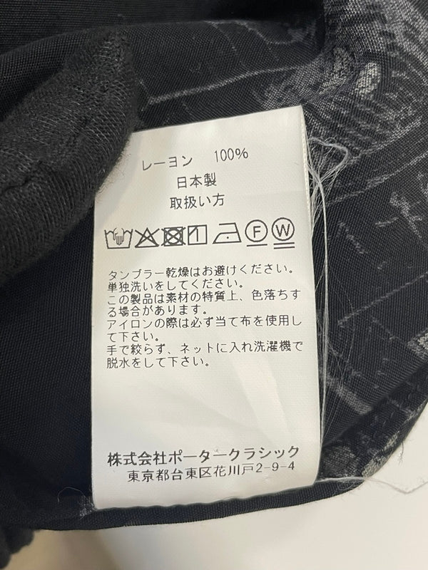 ポーター クラシック PORTER CLASSIC ALOHA CHINESE SHIRT 落ちこぼれ スパイ アロハ チャイニーズ シャツ 2 長袖シャツ ブラック 601MT-90
