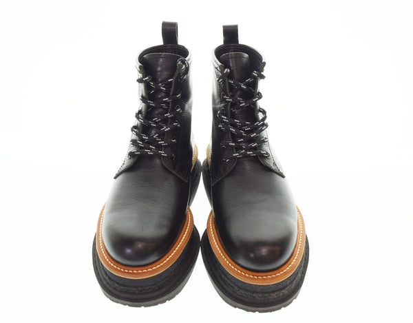 サカイ sacai Vibram ライトソール プラットフォーム レースアップブーツ 厚底 黒 メンズ靴 ブーツ その他 ブラック 40 25cm 103S-1046