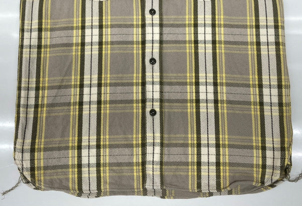 フェローズ PHERROW'S FLANNEL CHECK WORK SHIRT フランネル チェック ワーク シャツ ネルシャツ ヘビーウェイト ボタン 長袖 薄茶 黄 長袖シャツ チェック ベージュ XLサイズ 104MT-1672