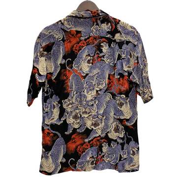 【曜日割引対象外】 サンサーフ SUN SURF 地獄の百虎 KALAKAUA レーヨン アロハシャツ SS34663 半袖シャツ マルチカラー Sサイズ 201MT-3839 VB