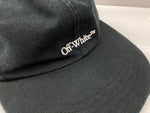 オフホワイト OFF-WHITE BOOKISH OW BASEBALL CAP ベースボール キャップ ウォッシュ ダメージ 加工  ハット 黒 OMLB022R21FAB0061001 帽子 メンズ帽子 キャップ ロゴ ブラック 104H-53