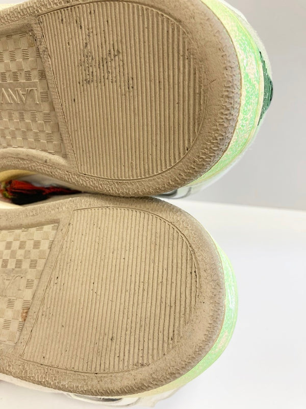 ランバン LANVIN GALLERY DEPT. x LANVIN PAINTED Leather Curb ギャラリーデプト ペイント スニーカー ホワイト系 白 シューズ FM-SKRK11-DRGD-E21 メンズ靴 スニーカー マルチカラー サイズ 42 101sh-2107