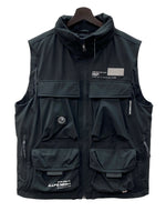 アベイシングエイプ A BATHING APE AAPE WAISTCOAT ウェスト コート ダウン ベスト 黒 AAPVCM7455XXH ベスト ロゴ ブラック XLサイズ 104MT-2152