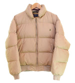 ラルフローレン RalphLauren ダウンジャケット DOWN JACKET ジップアップ 胸 ポニー YKK ZIP ジャケット ベージュ Mサイズ 103MT-3446