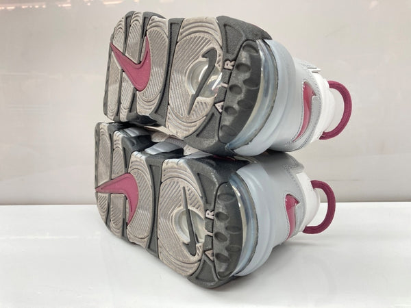 ナイキ NIKE 22年製 Women's Air More Uptempo ウィメンズ エアモアアップテンポ ハイカット Rosewood and Wolf Grey ローズウッド アンド ウルフグレー GRAY 灰色 DV1137-100 レディース靴 スニーカー グレー 25.5cm 104S-946