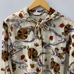 カネコイサオ kaneko isao ワンダフルワールド 流水柄 フード付き シャツ 長袖シャツ ホワイト 201LT-429