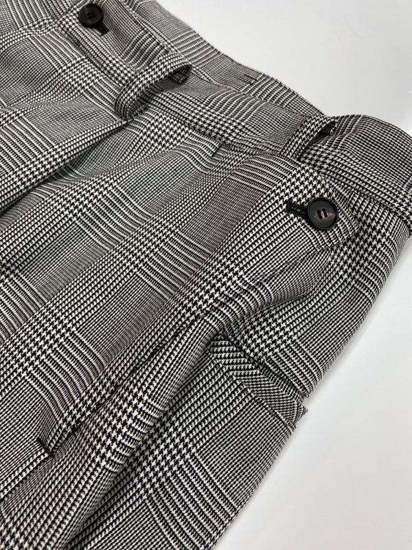 ソウシオオツキ SOSHIOTSUKI 19AW NICKER BOCKERS ワイド パンツ バルーン ニッカーボッカーズ タック ボタンフライ パンツ 灰 チェック S19AWPT01 ボトムスその他 グレー サイズ 44 104MB-277