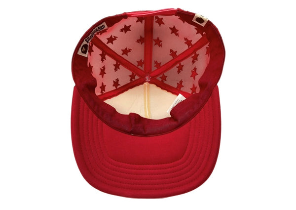 アベイシングエイプ A BATHING APE BAPE STA MESH CAP ベイプ スタ メッシュ キャップ Y2K 星 帽子 赤 帽子 メンズ帽子 キャップ ロゴ レッド フリーサイズ 104H-50