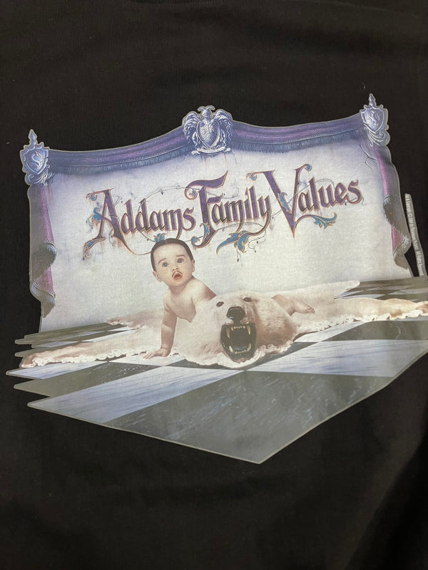 ヴィンテージ vintage 90's 90年代 The Addams Family アダムスファミリー 映画 ムービーT made in USA アメリカ製 XL Tシャツ ブラック LLサイズ 101MT-4025