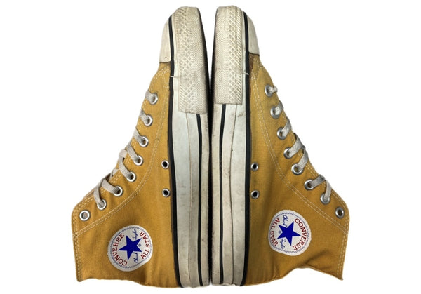 コンバース CONVERSE 90s ALL STAR HI オール スター ハイ キャンバス ヴィンテージ USA製 丸ロゴ シューズ マスタード 黄 メンズ靴 スニーカー イエロー US7 104S-891