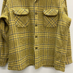 【曜日割引対象外】 ペンドルトン PENDLETON 60's Wool Open Collar Shirt 開襟 チェック 長袖シャツ 黄色 XLサイズ 201MT-3720 VB