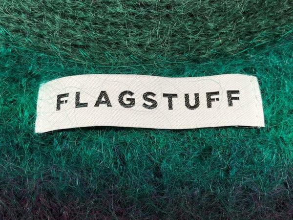 フラグスタフ FLAGSTUFF 22AW MOHAIR CARDIGAN モヘア カーディガン グラデーション 紫 緑 22AW-FS-14 カーディガン 無地 マルチカラー Mサイズ 104MT-554