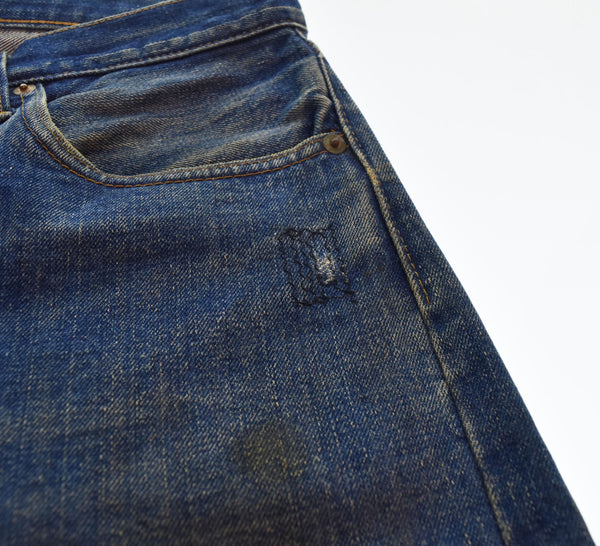 リーバイス Levi's 70's 501 66 Single 66前期 74年製 ボタン裏 6 VINTAGE ヴィンテージ スモールe デニム ブルー W36L30 103MB-574