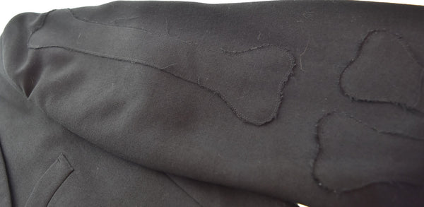 ナンバーナイン NUMBER (N)INE 04SS DREAM期 ドリーム期 裏地小紋柄 フリンジ加工 テーラード ジャケット ジャケット ブラック 103MT-2509