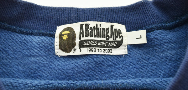 アベイシングエイプ A BATHING APE  COLOR CAMO COLLEGE CREWNECK カモ総柄 ロゴプリント クルーネックスウェットトレーナー  001SWI301015M スウェット マルチカラー Lサイズ 103MT-3069