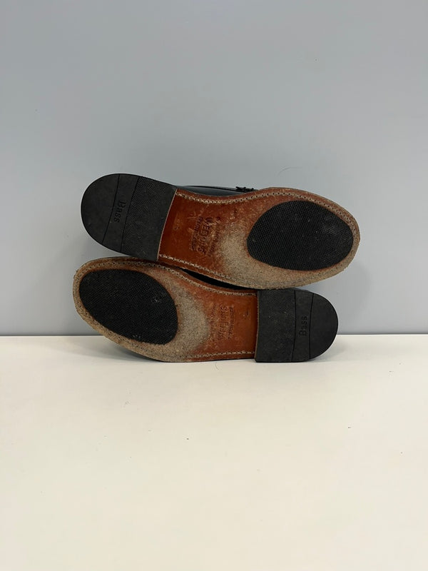 ジーエイチバス G.H.BASS Weejuns LARSON ラーソン ツートンカラー コイン ローファー 白 黒 BA11010H 001 メンズ靴 ローファー ブラック サイズ42 101sh-2090