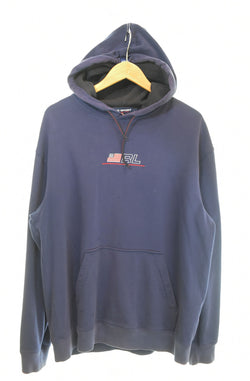 ラルフローレン RalphLauren 90s POLO SPORT アームロゴ グラフィック フーディー 90's 茄子紺  KK-RS-NA-0962 パーカ パープル Lサイズ 103MT-2596