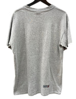 ステューシー STUSSY OLD オールド 紺タグ 90's USA製 ワールドツアー THE NEXT LEVEL ミレニアム限定 半袖 カットソー クルーネック アイコニック ロゴ GRAY 灰色 Tシャツ プリント グレー Lサイズ 104MT-1776