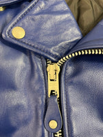 ショット SCHOTT Perfeecto 618 バイカータグ ダブルライダースジャケット 青 38 ジャケット ブルー 101MT-5441