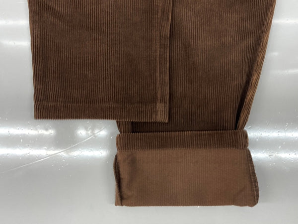 ダブルアールエル RRL 90s CORDUROY PANTS コーデュロイ パンツ ボタンフライ ワーク トラウザーズ 三ツ星タグ Ralph Lauren 茶 無地 ボトムスその他 ブラウン 38×33 104MB-347