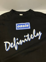 バンド band 90's 90s EURO OASIS DEFINITELY MAYBE Promo Long Sleeve tee オアシス ユーロ XL ロンT ブラック LLサイズ 101MT-3202