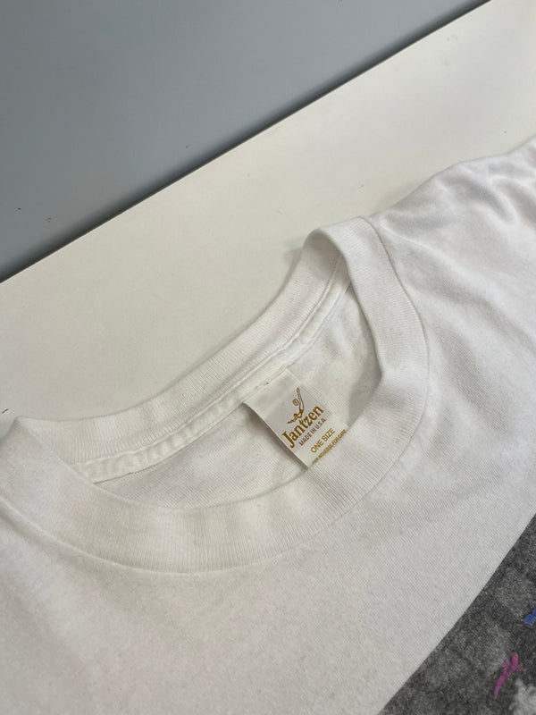 US US古着 Jantzen ジャンセン ダイビングガール フォトプリントTシャツ シングルステッチ ワンサイズ Tシャツ ホワイト フリーサイズ 101MT-4579