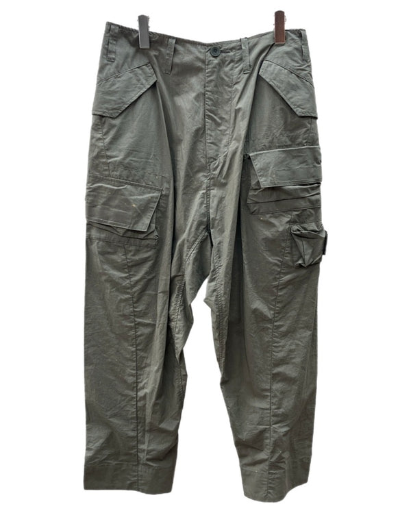 ユリウス JULIUS 19AW MULTIPLE CARGO PNATS マルチプル カーゴ パンツ ジップフライ ズボン 脱色 灰 無地 667PAM5 カーゴパンツ グレー サイズ 3 104MB-163