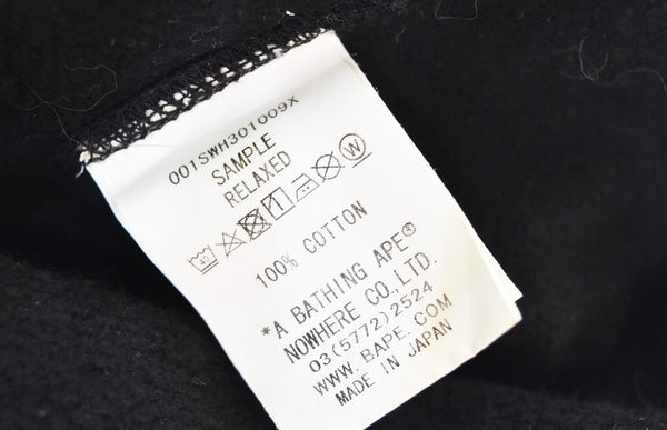 アベイシングエイプ A BATHING APE CRYSTAL STONE RELAXED CREW SWEAT トレーナー クリスタル ストーン ロゴ 001SWH301009X  スウェット ブラック Lサイズ 103MT-3244