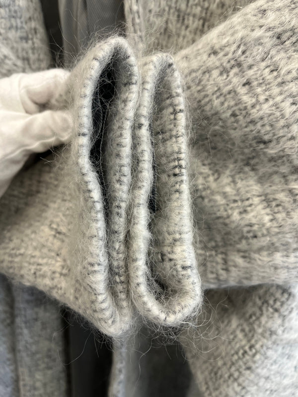 ディウカ divka モヘア混 ロングコート DK14-11-C02 コート グレー サイズ2 101LT-241