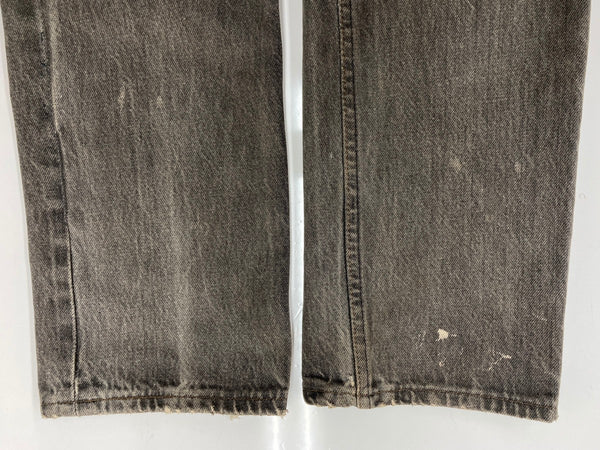 リーバイス Levi's 90s 90年代 501 先染め ブラック ジーンズ ジーパン USA製 ボタン裏653 無地 デニム ブラック W29 L34 104MB-295