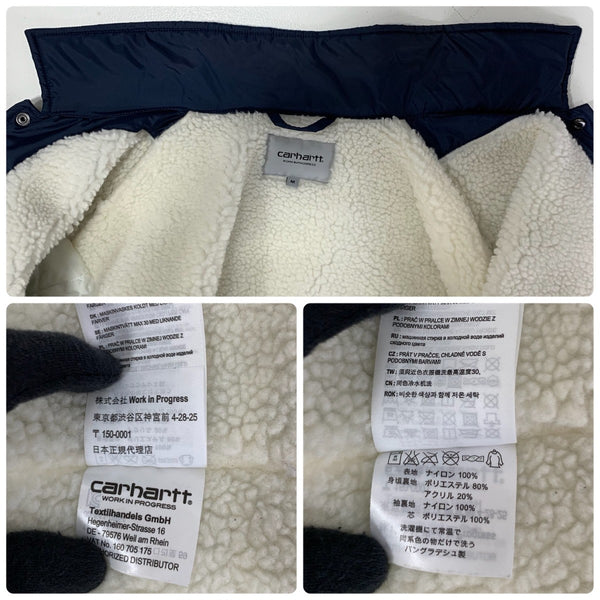 カーハート Carhartt WIP コーチジャケット 内ボア ナイロン ジャケット ネイビー Mサイズ 201MT-4581