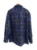 パタゴニア PATAGONIA 90s 90年代 総柄 シンチラ オーバーシャツ タペストリー USA製 アメリカ製 21200 ジャケット ネイビー Lサイズ 101MT-4719