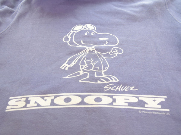 バズリクソンズ BUZZ RICKSON'S PEANUTS SNOOPY フルジップパーカー 茄子紺 ピーナッツ スヌーピー セパレートポケット セパポケ パープル Lサイズ 103MT-2829