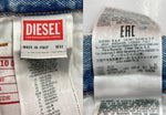 ディーゼル DIESEL STRAIGHT LOOSE FITTING DENIM PANTS ストレート ルーズ フィット デニム パンツ ボタンフライ パッチ ダメージ 青 ロゴ A03564 デニム ブルー サイズ 32 104MB-162