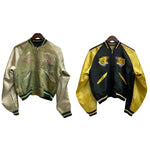 【曜日割引対象外】 ヴィンテージ vintage 50's Souvenir Jacket KOREA SPEED バタフライZIP スカジャン ジャケット ブラック 201MT-3859 VB
