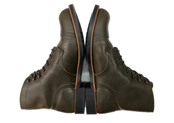 レッドウィング RED WING IRON RANGER アイアン レンジャー ALPINE Vibramソール アウトドア 革靴 シューズ 9 1/2D 緑 8078 メンズ靴 ブーツ その他 カーキ 27.5cm 104S-1069