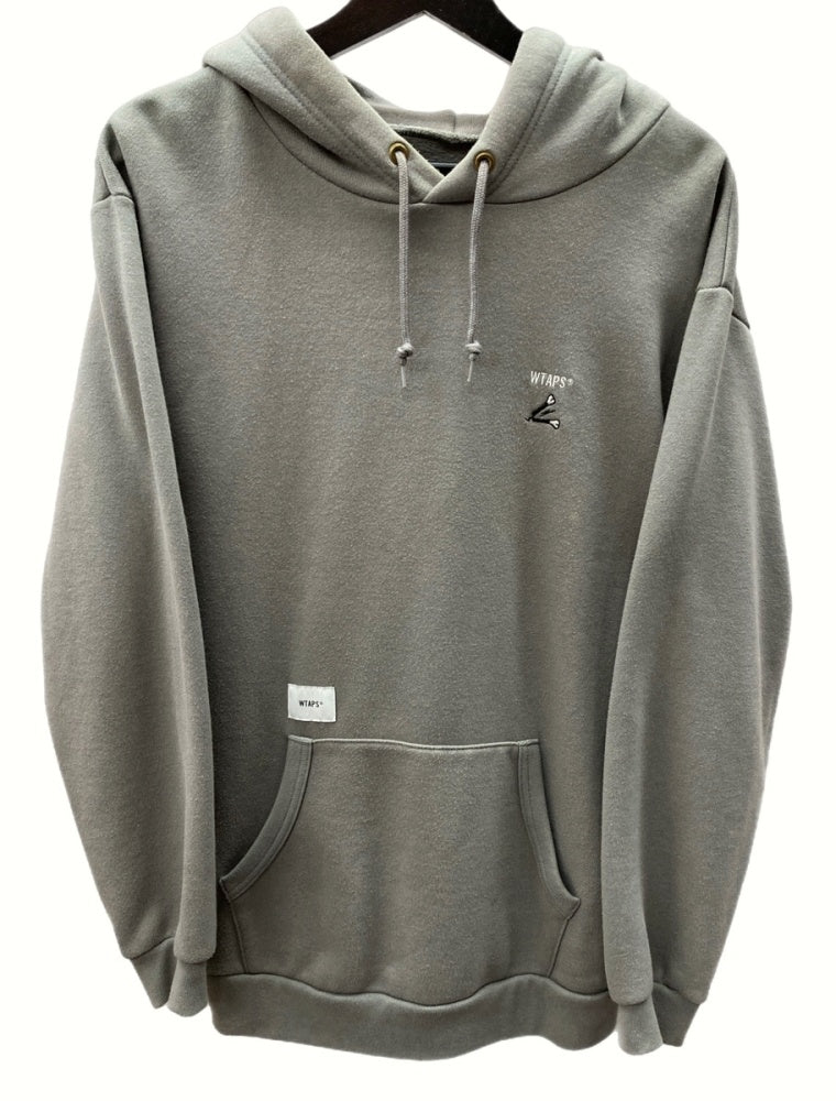 ダブルタップス WTAPS Crack Hoody クラック フーディ プルオーバー パーカー COTTON コットン ロゴ GRAY  182ATDT-CSM20 1 パーカ 刺繍 グレー 104MT-598 | 古着通販のドンドンサガール