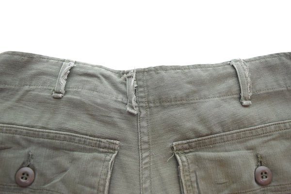 ミリタリー Military 70s USARMY ベイカーパンツ 70's アメリカ軍 GENERALジッパー 8405-082-6611 カーゴパンツ カーキ 32✕31 103MB-543